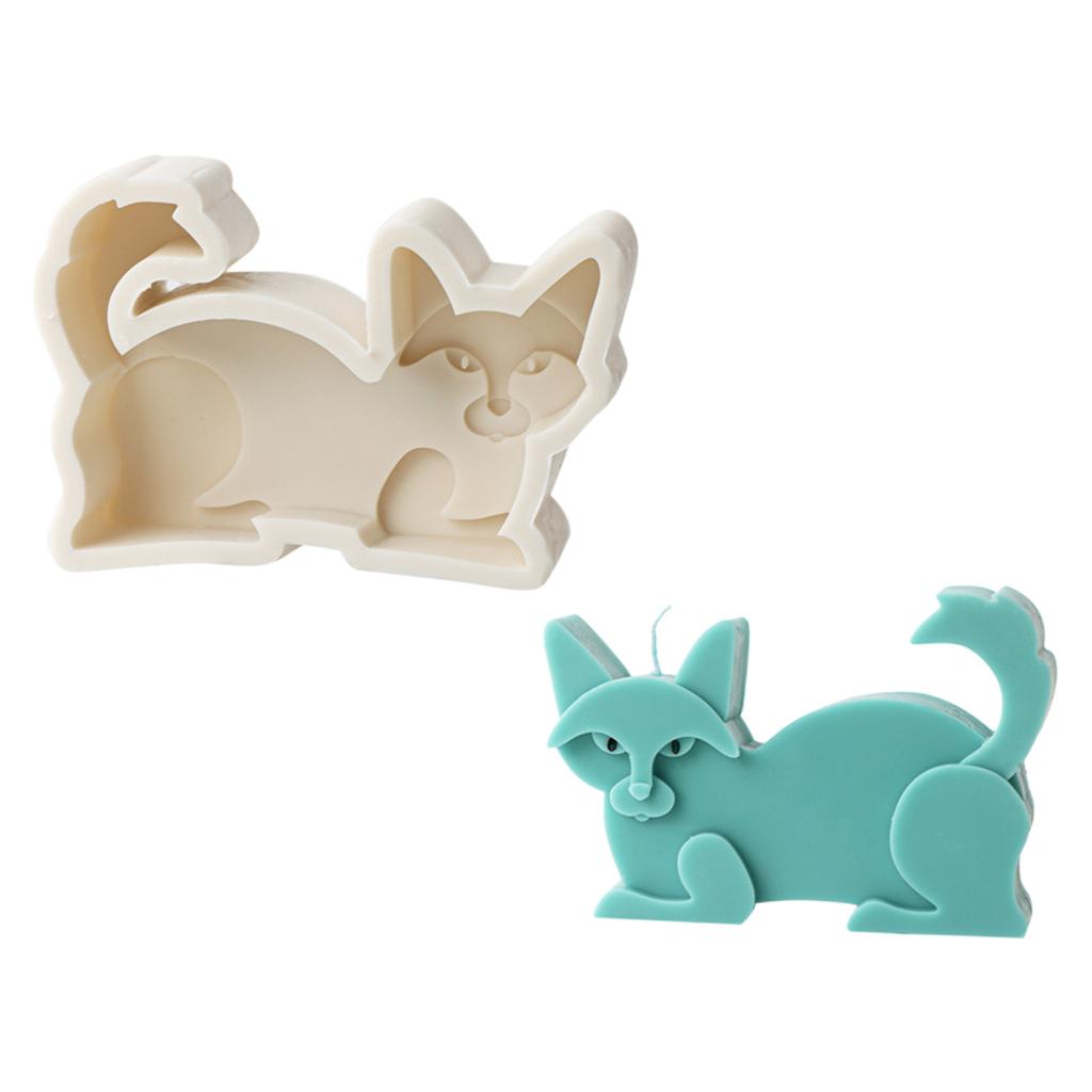 Красивая глиняная силиконовая форма, формы для украшений, формы для статуй в форме мультяшных животных, силиконовая форма для свечей, идеально подходящая для рукоделия