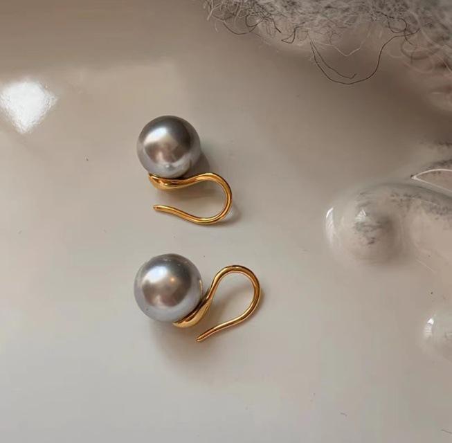 Серьги-пусеты из серебра 925 пробы с жемчугом для женщин