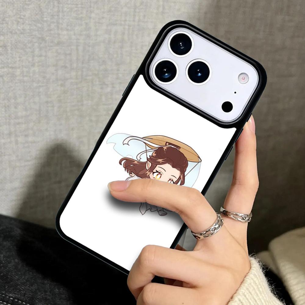 Чехол-бампер для iPhone 17 Air 16 Pro Max 15 Plus 11 13 Mini 14 12 Задняя крышка телефона Tian Guan Ci Fu hua cheng xie lian