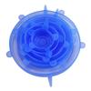 6Pcs BPA Free Reusable Silicone Preservation Covers Airtight Stretch Universal Lids for Leftover Food Storage