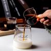 Title Measuring Cup Concentrated Coffee Glass Double Mouth Bottle Coffee Shares Pot Wooden Handle Glass Small Milk