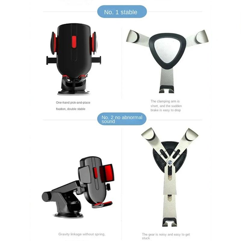 High Quality Strong Suction Cup Car Phone Holder Telescopic 360° Rotate Car Holder Stable No Shake