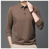 Мужская рубашка-поло Raphenny однотонная Business Casual с длинным рукавом OZ875
