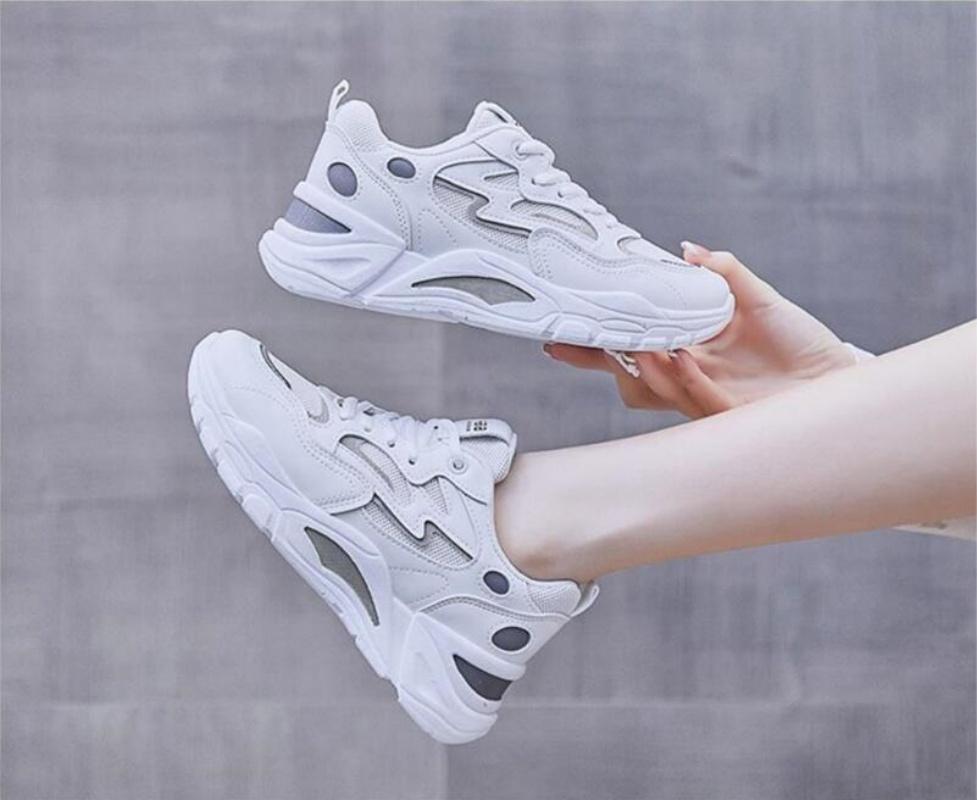 Массивные кроссовки, увеличивающие рост, женская обувь на платформе, новые модные спортивные женские кроссовки с дышащей сеткой, повседневные кроссовки