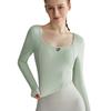 Топ для йоги LAHN с длинными рукавами и встроенной накладкой на грудь для похудения