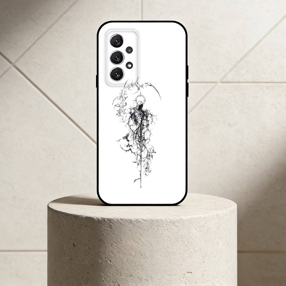 G-Gothic защитный тотемный чехол для телефона For Samsung S25,24,21,22,23,30,Ultra,20,Plus,Fe,Lite,Note Мягкий черный чехол