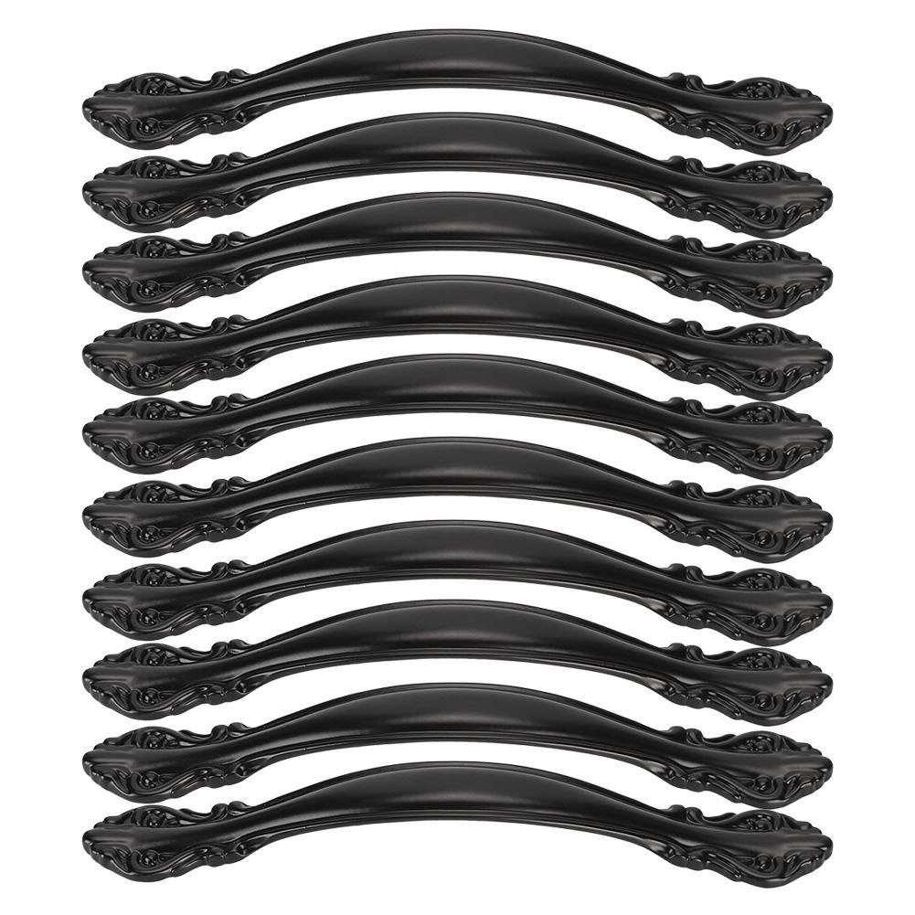 10 комплектов ручек для шкафа, простой стиль, 96 мм, ручки для дверей, для ящиков, офис, черные