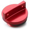 Daytona 74760 Aluminum Billet Motorcycle Filler Cap with O-Ring Shaved Aluminum M20 X P2.5 Red