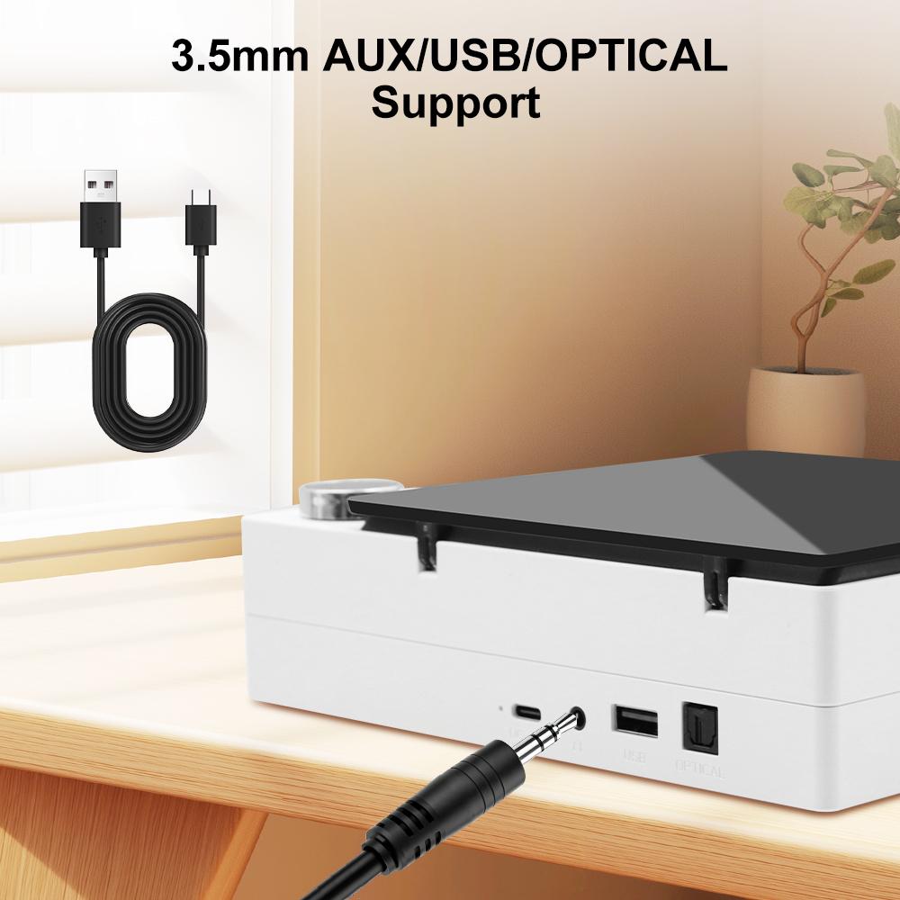 Автомобильный CD-плеер Bluetooth 5.1 3,5 мм AUX/USB/ОПТИЧЕСКИЙ Поддержка Классический Беспроводной Громкоговоритель Радио FM Приемник Портативный Усилитель