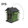 Birds Feeder for Outdoors Hanging Metal Mix Seeds Feeder with Double Suet Cage Outside Wild Birds Feeder for Garden Backyard Decor