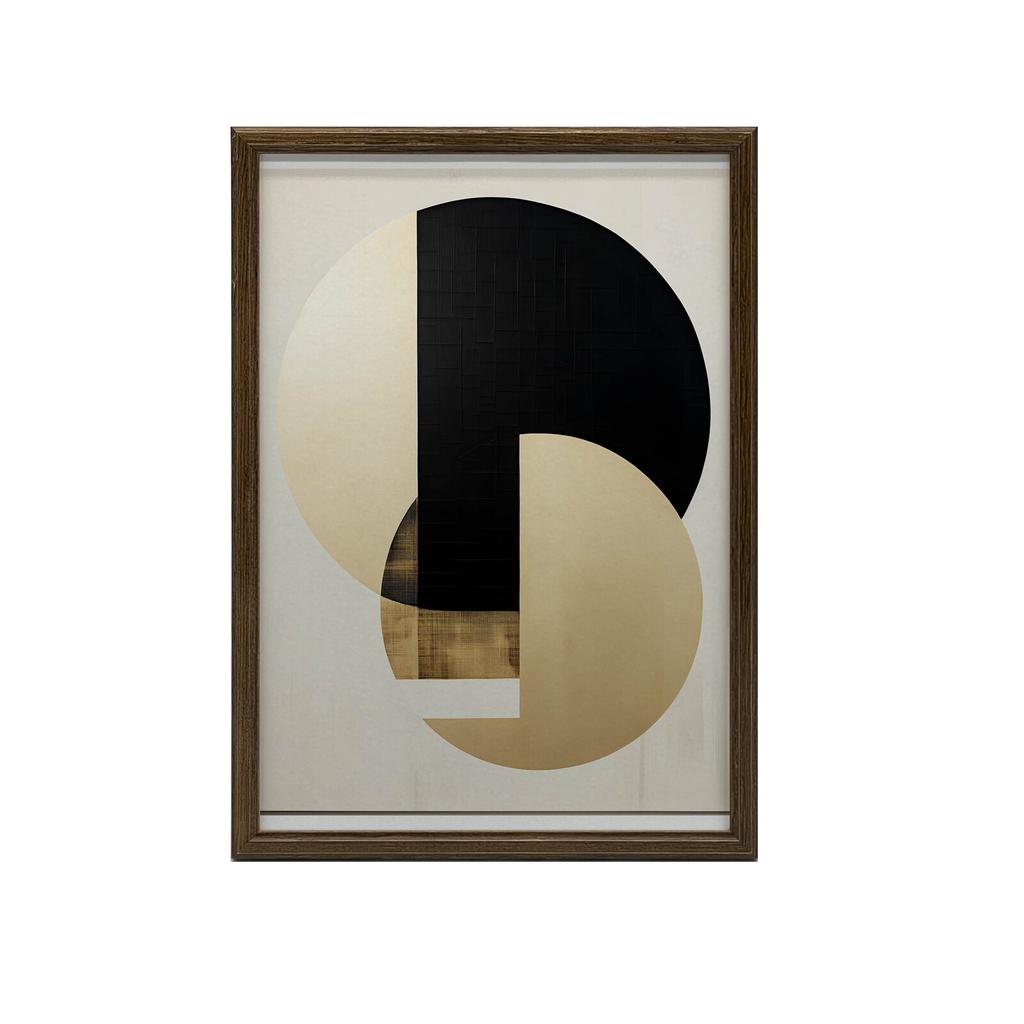 Interpenetrating Colors of Gold and Black Interpenetrating Colors of Gold and Black, 50X70 Cm, Frameless, Matte Paper 230 Gsm