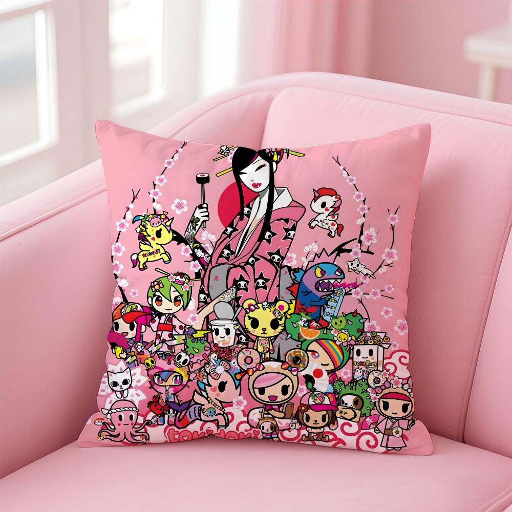 Чехол для подушки T-Tokidoki для дома и автомобиля, многоцелевой чехол для подушки - Двусторонний, Мягкий и прочный для ежедневного использования