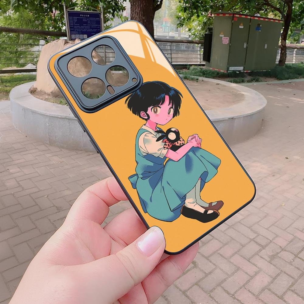 Чехол для телефона Аниме Ranma для Xiaomi Redmi Note 14 13 12 14c 13c 13x A5 A3 A2 Pro plus стеклянная крышка