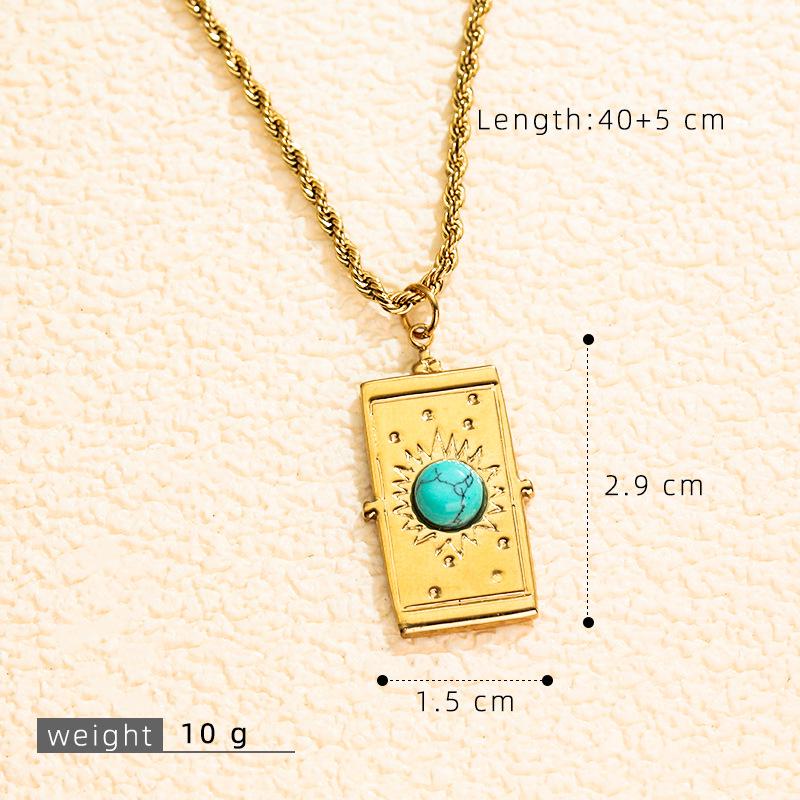 Европейский и американский стиль 3D кулон-ожерелье с картой Таро с инкрустированными микро-бриллиантами