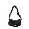 2025 Spring and Summer Pleated Dumpling Bag Niche Nylon Messenger Bag Women's Casual Loose Large-capacity Underarm Bag
