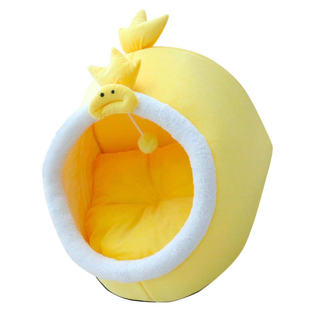 Кровать-пещера для кошек, мультяшная, милая, ветрозащитная, полузакрытая, теплая, для дома, для ежедневного использования