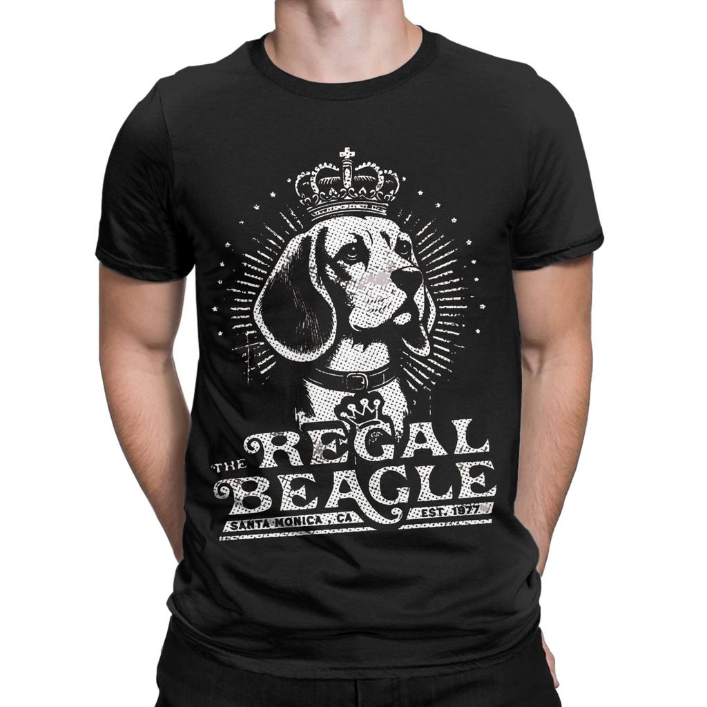 Leisure The Regal Beagle TShirt for Men Round Neck Pure Cotton T Shirt Short Sleeve Tees Printed Tops