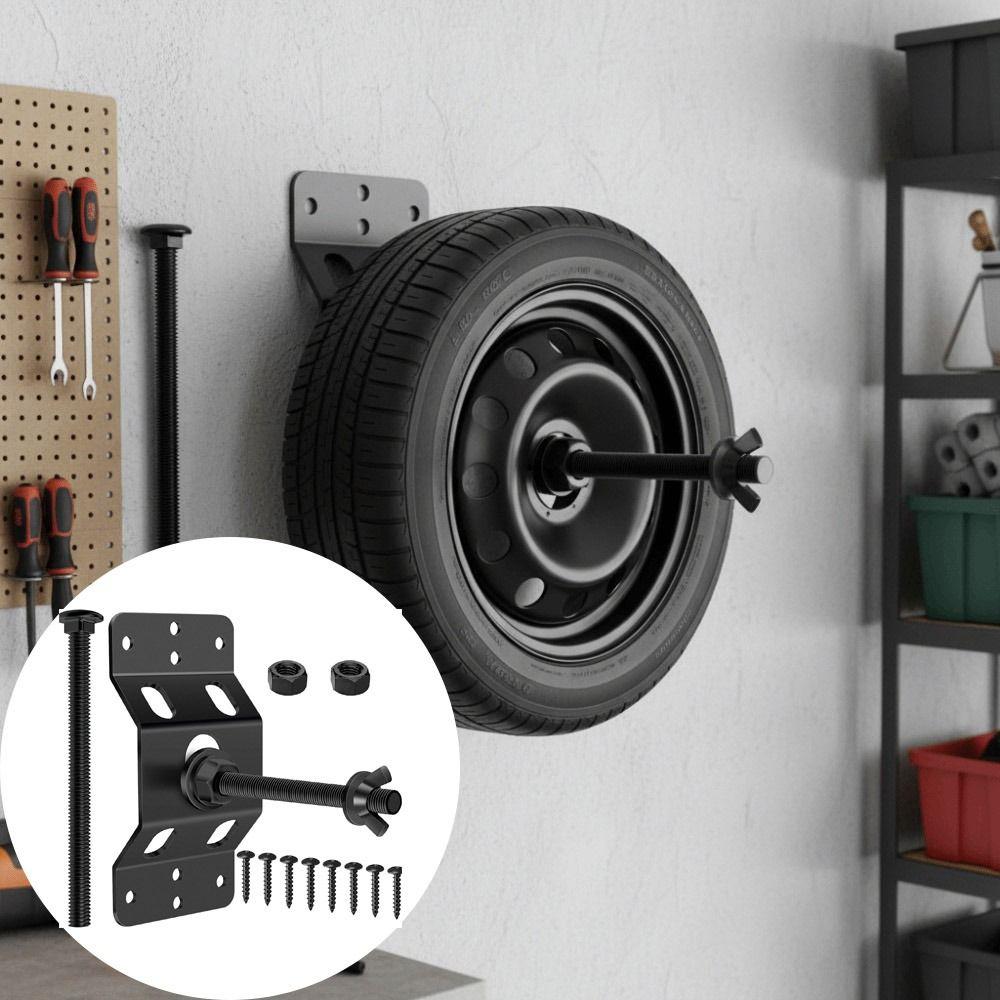 Upgraded Design Wall Mount Spare Tire Bracket Spare Tire Mounting Bracket  For Garage
