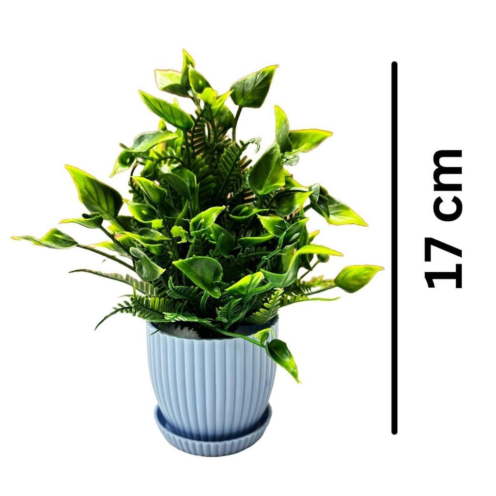 Пластиковые 6 штук Искусственные растения Маленькие, Мини искусственные растения для дома Фермерский дом Ванная полка Декор (Много, Высота : 17см)