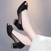 Summer Women Sandals Bling Open Toe High Heels Hollowed Pumps Woman Dress Shoes OL Shoes Size 35-40