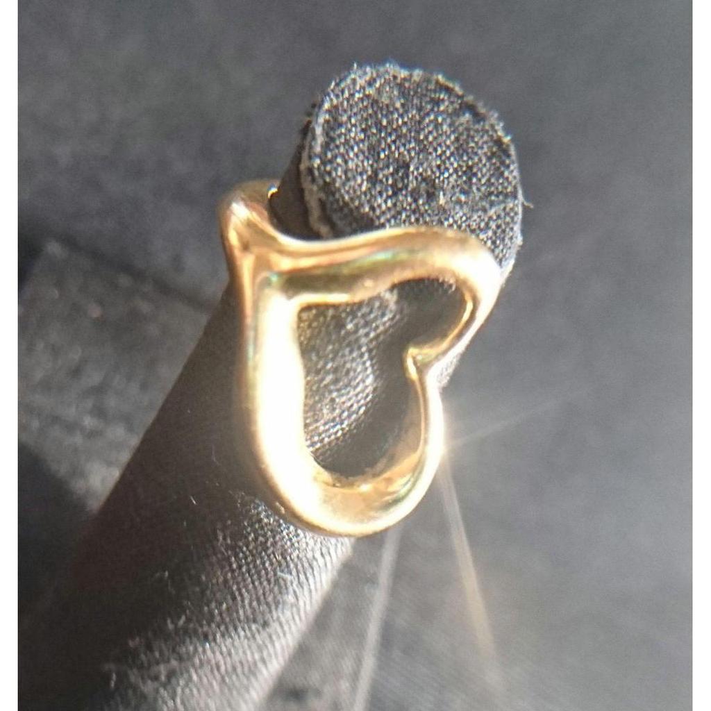Used K18 Open Heart Ring 18K Gold Size 6-7