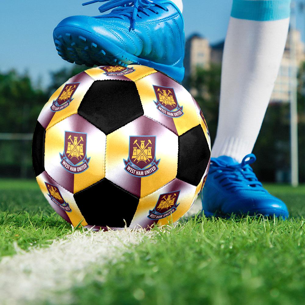Футбольный мяч West Ham Размер 5 Цветной Машинная строчка ПВХ Готов к соревнованиям Прочный Высокий отскок