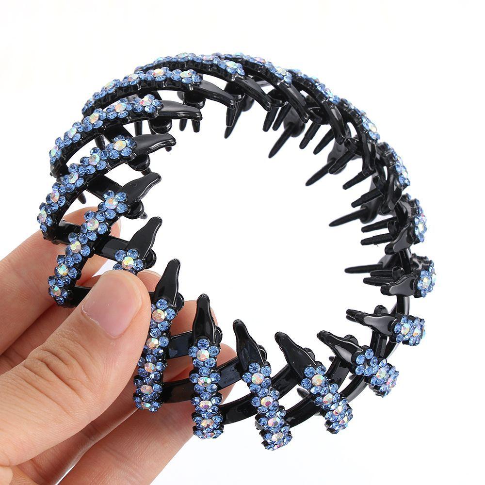 Rhinestone Headwear Bird Nest Hair Claw Crystal Hair Bun Maker Hair Fold Wrap Ponytail Clamps