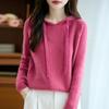 Women's Cashmere Sweater Qinghe Cashmere 30% Cashmere 70% Wool Autumn and Winter Pullover Warm and Fashionable