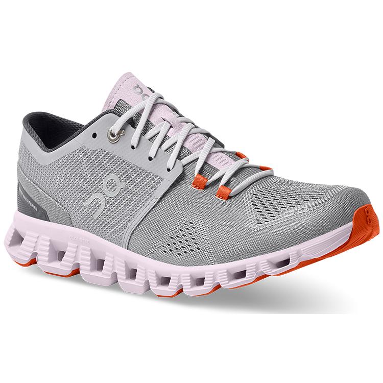 On Running Cloud X Серо-стальной Лилиево-розовый Женские 40.99041