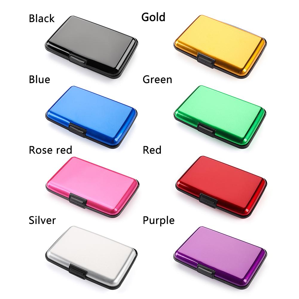 Men Women RFID Blocking Metal Aluminum ID Card Case RFID Wallet Credit Card Holder Coin Purse