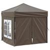 Vidaxl Składany Namiot Imprezowy Ze Ściankami, Taupe, 2X2 M