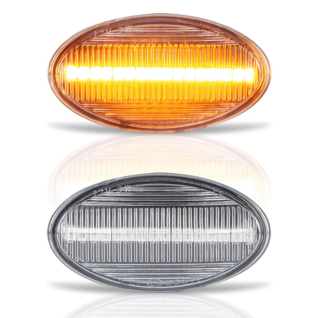 POPMOTORZ Светодиодные боковые повторители поворота с последовательным включением для BMW Mini R50 R53 R52 Mini One Cooper Cooper S Кабриолет Динамические указатели поворота Боковой указатель поворота