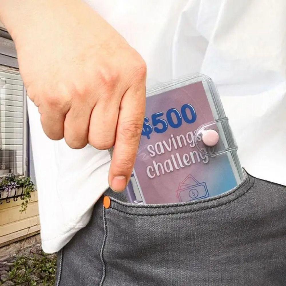 Mini Money Saving Binder PVC Envelope Savings Challenge Savings Challenges Book Save Money