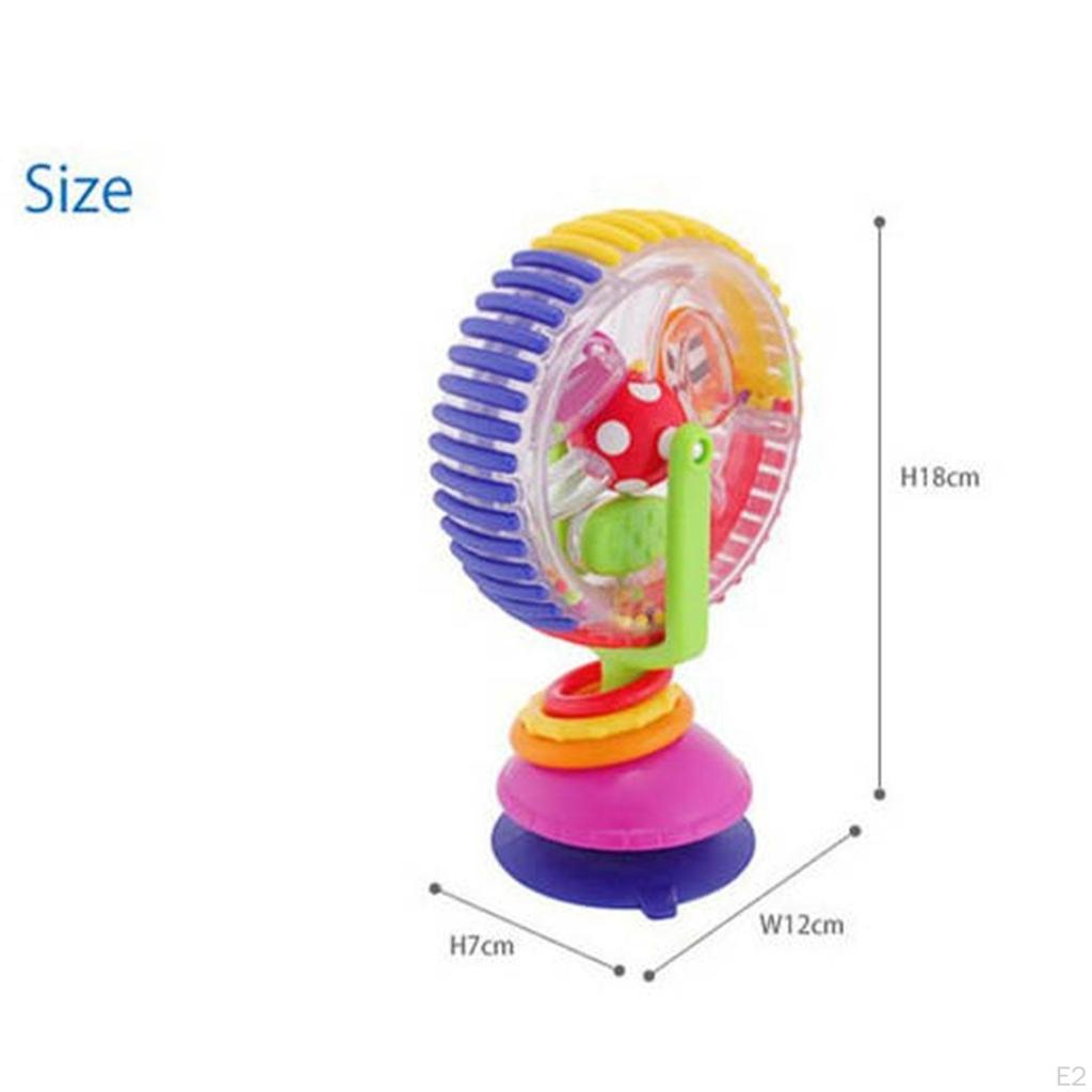 Wheel High Chair Tray Toy Durability Educational Easy to Install Early Development with Suction