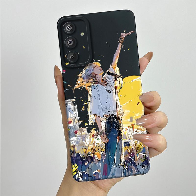 Phone Case for Samsung Galaxy M15 5G F15 5G Fashion Painted Half-wrapped Case Soft Silicon Cases E156 M156 Protection Back Cover