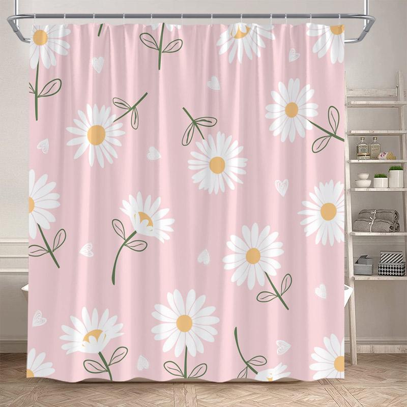 Cartoon Animals Shower Curtains Cute Fox Lion Deer Rabbit Autumn Floral Plant Kids Bath Curtain Polyester Bathroom Bathtub Decor