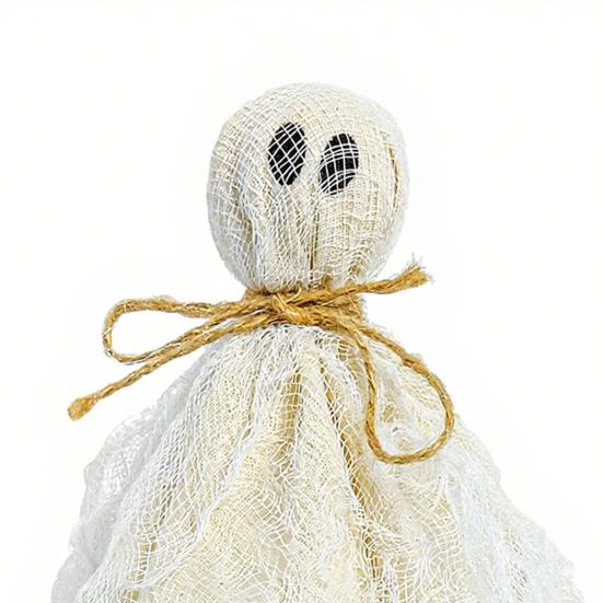 Halloween Ghost Tree Topper Spooky Small Gauze Ghost Christmas Treetop Ornaments for Halloween Party Home Decor