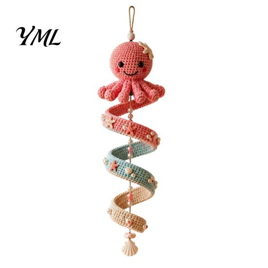 Creative Knitting Gift for Enthusiasts Ocean Animal Spiral Crochet Kit, Friends Ornament DIY Marine Craft Projects Adults Life Themed Kit Teens