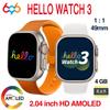 2.04" Amoled экран Hello Watch 3 умные часы Ultra Series 8 49 мм компас 4 ГБ памяти пульсометр электронная книга для мужчин и женщин умные часы