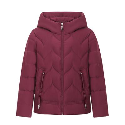 Новая пуховая куртка с капюшоном большого размера, женская короткая зимняя свободная куртка из пуха белой утки для бабушек среднего и пожилого возраста.