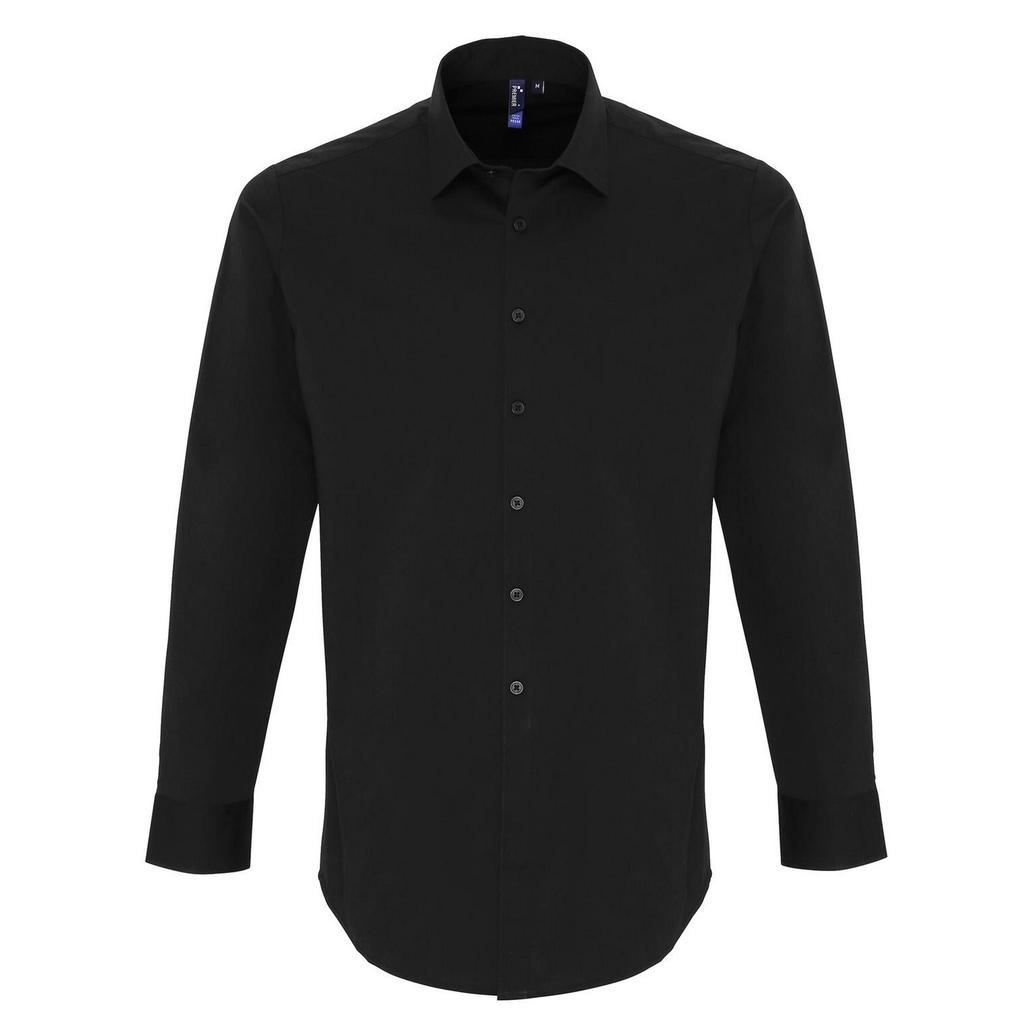Premier Unisex Adult Poplin Stretch Long-Sleeved Shirt