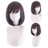 Cosplay Wig Smooth Simulated Fluffy Soft Short Shinonome Role Play Full Coverage Light Purple Ena Wig with