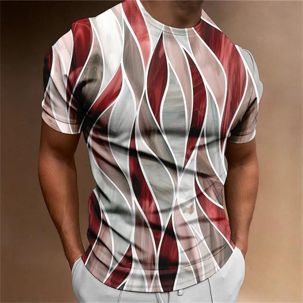Fashionable Men's 3D Printed T-shirt, Summer Punk Trend Short Sleeved Top, Personalized Street Casual O-neck Clothing