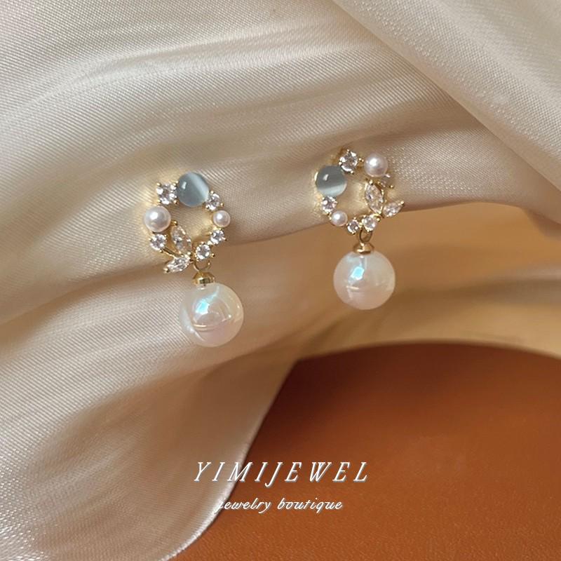 Сказочный цветочный венок «Сон Алисы», кулон с жемчужиной русалки, силиконовые клипсы для женщин