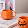 Halloween Ceramic Cup Creative Pumpkin Shape Drinkware Coffee Mug Breakfast Milk Cup Drinking Cup Halloween Decoration