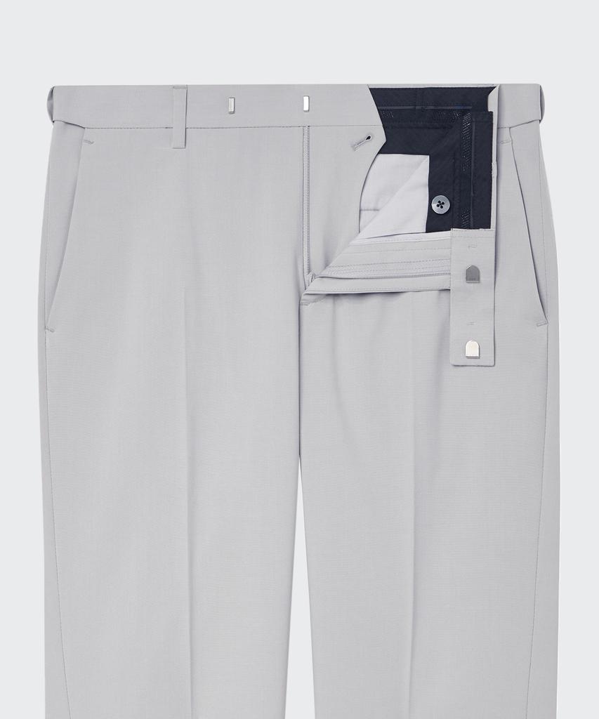 MUSINSA STANDARD [Cooltandard] Tapered Hidden Banding Crop Slacks [Light Gray]