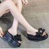 Fashion 2025 Ladies Shoes Open Toe Women's Slippers Platform Casual Slippers Women Round Toe Butterfly-knot Wedges Outdoor Brand Sandals