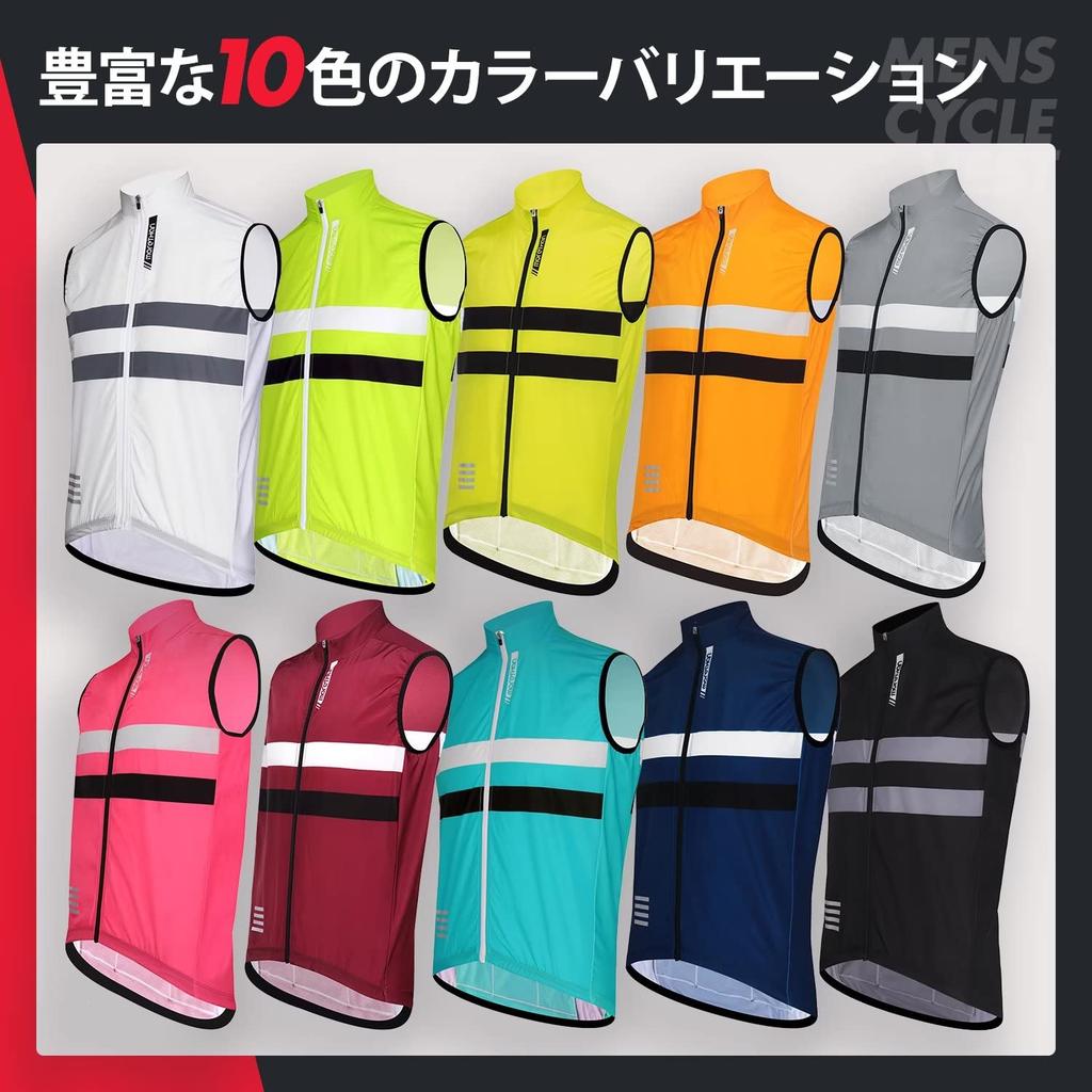 Жилет для велоспорта Morethan без рукавов, ветровка для осени и зимы (Темно-синий/L/Мужской) (Ветрозащитный/Легкий/Светоотражающий/С карманами) WVP-020