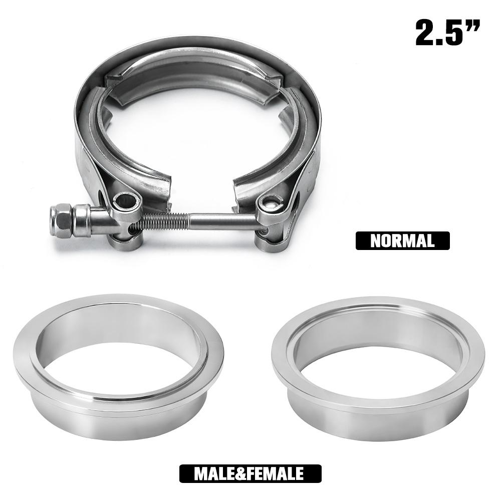 WLR - V Band Exhaust Clamp 2.5 inch 3 inch 63mm 76mm Exhaust Male And Female Flange Vband Clamp V-Band Muffler Clamp