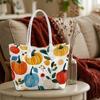 Autumn Pumpkin Print Tote Bag Casual Large Capacity Daily Shopping Shoulder Handbag for Women